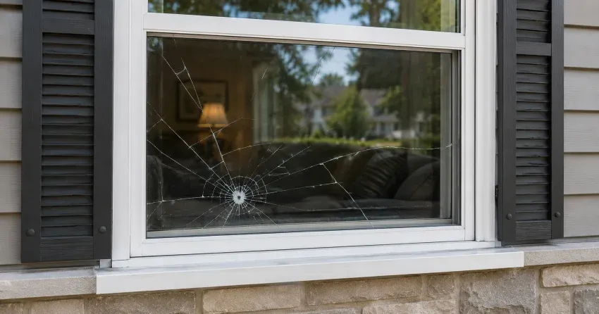 technician measuring window opening for emergency glass replacement Georgetown, Halton Hills