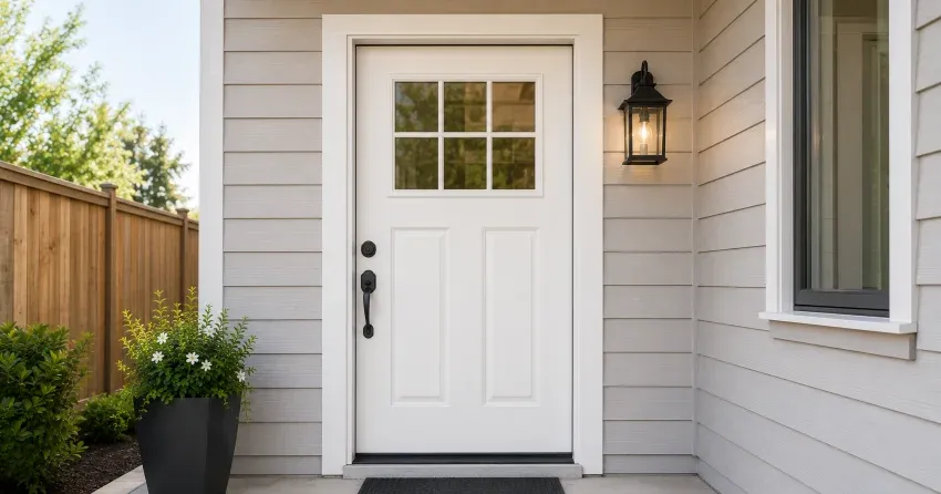 technician installing exterior door frame in Georgetown, Halton Hills
