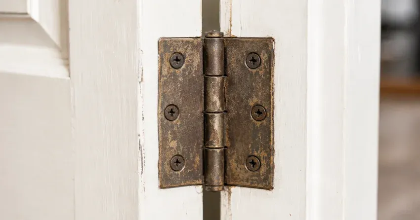 technician adjusting a sagging door hinge in Halton Hills